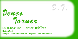 denes torner business card